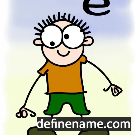 cartoon of the name Oe