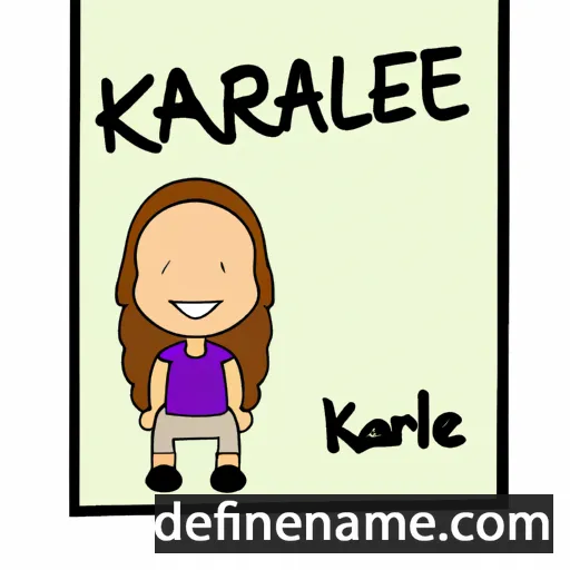 cartoon of the name Karlee