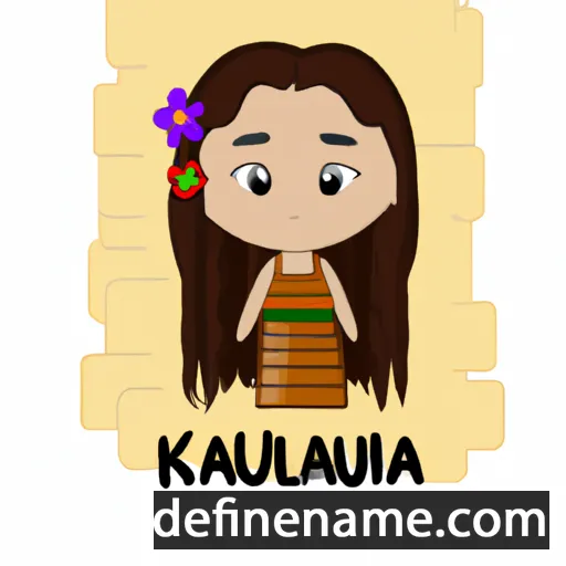 cartoon of the name Kaulana