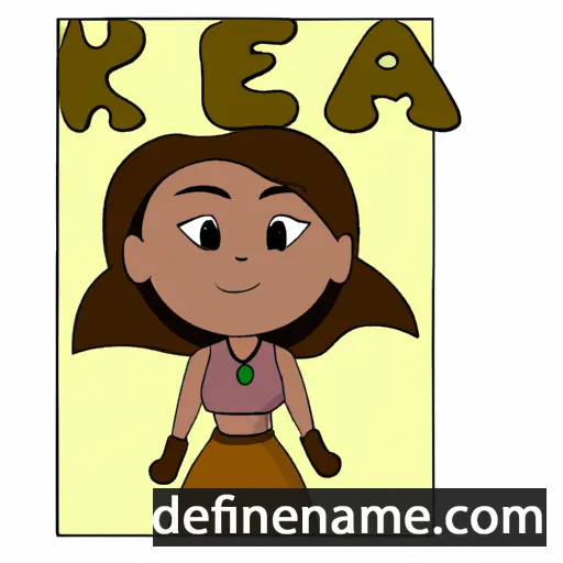 cartoon of the name Keeva