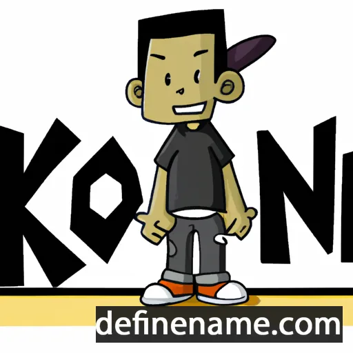 cartoon of the name Keone