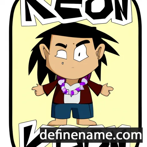 cartoon of the name Keoni