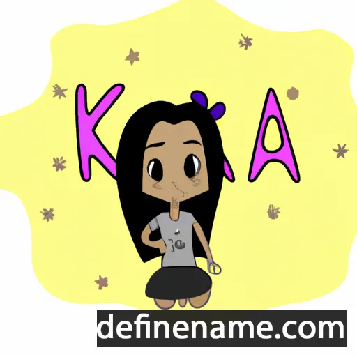 cartoon of the name Kiara