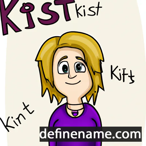 cartoon of the name Kirsti