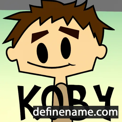 cartoon of the name Koby