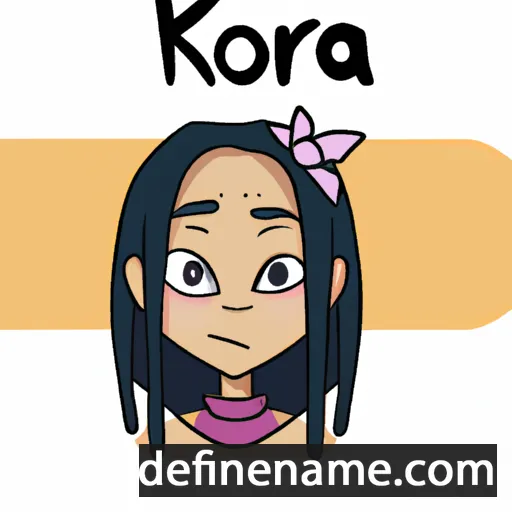 cartoon of the name Kora