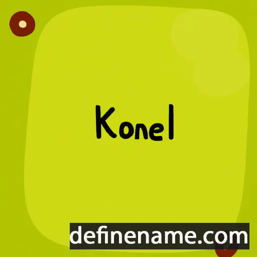 cartoon of the name Korneli