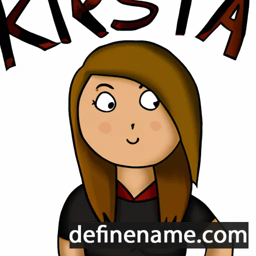 cartoon of the name Krista