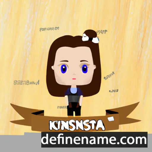 cartoon of the name Kristiina