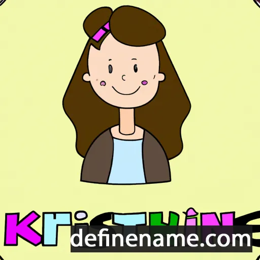 cartoon of the name Kristine