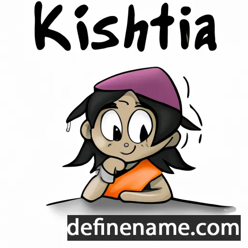 cartoon of the name Kshitija