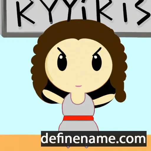 cartoon of the name Kyriaki