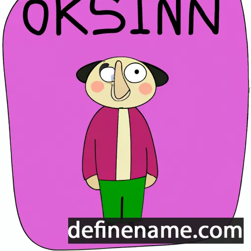 cartoon of the name Oksin