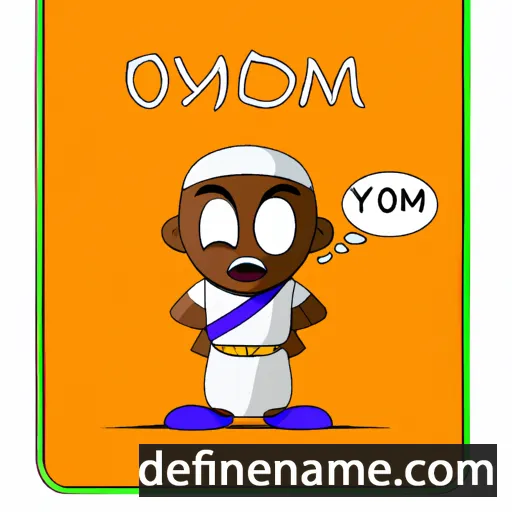 cartoon of the name Olorunyomi