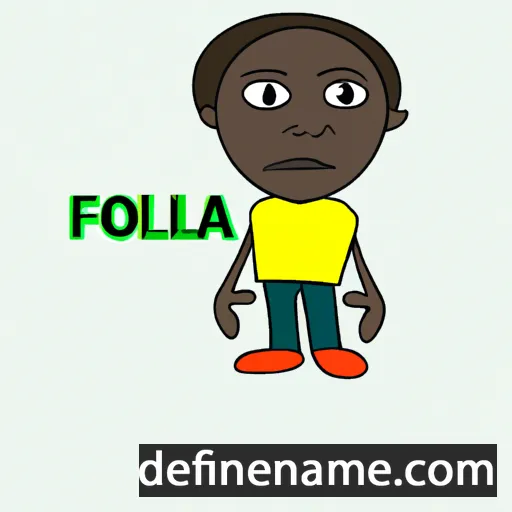 cartoon of the name Olufela