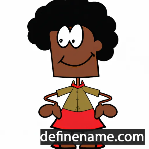 cartoon of the name Oluwagbemileke