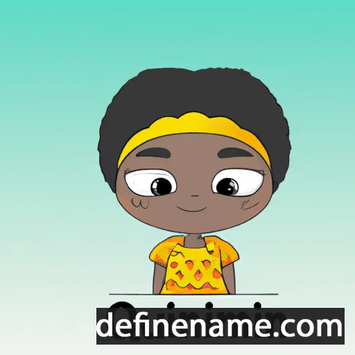 cartoon of the name Oluwanifemi