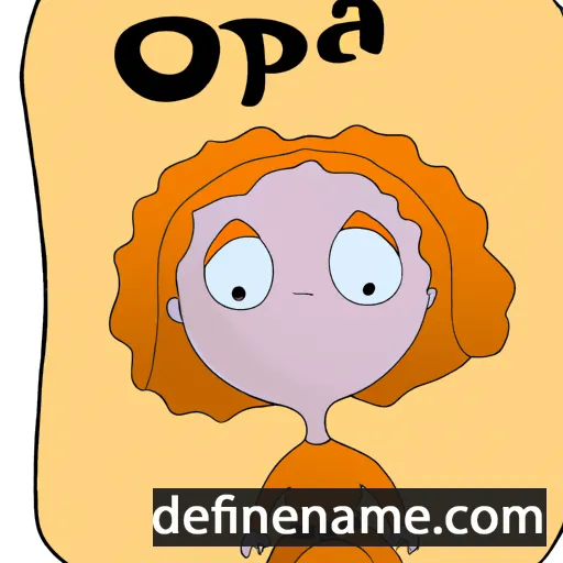 cartoon of the name Opha