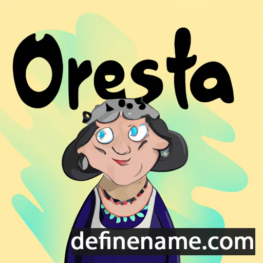 cartoon of the name Oresta