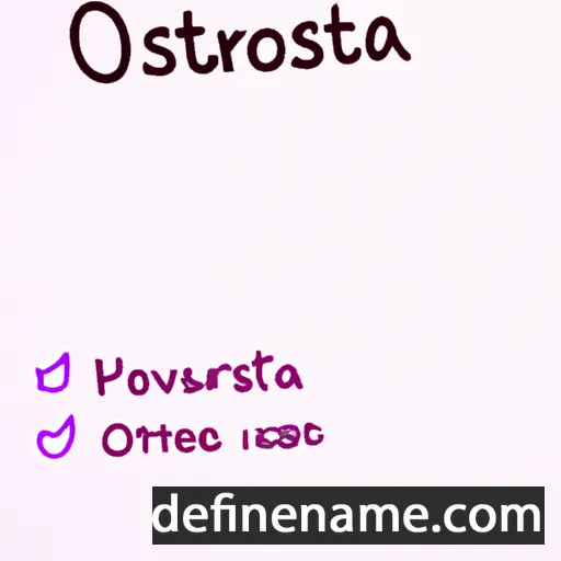 cartoon of the name Orthosia