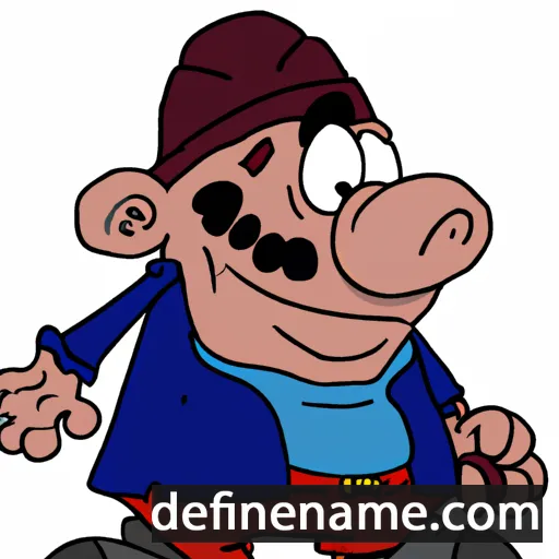 cartoon of the name Orvin