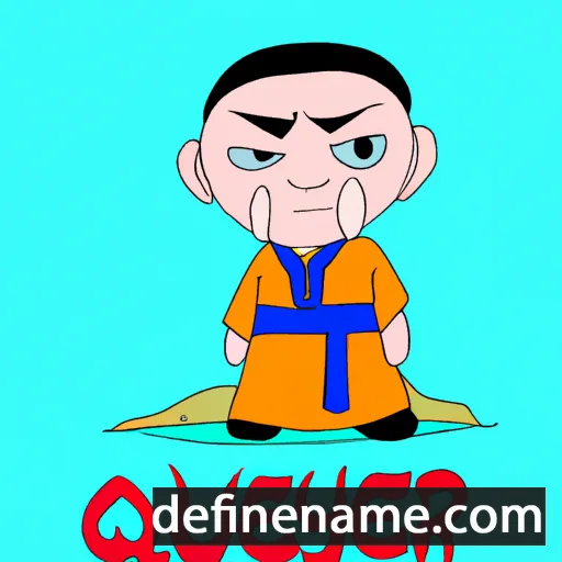 cartoon of the name Oyuu-erdene