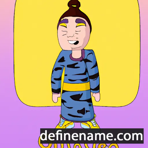 cartoon of the name Oyuun-erdene