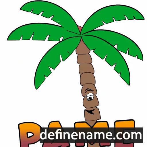 cartoon of the name Palme