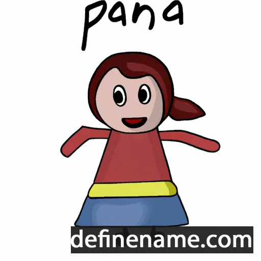 cartoon of the name Pania