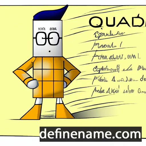 cartoon of the name Quadrato