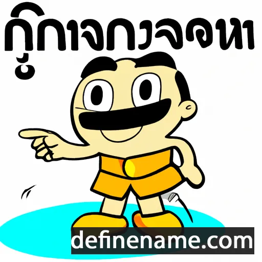 cartoon of the name Panupong