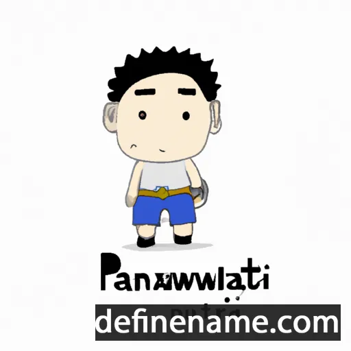 cartoon of the name Panuwat