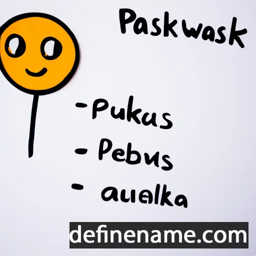 cartoon of the name Paraskiewia