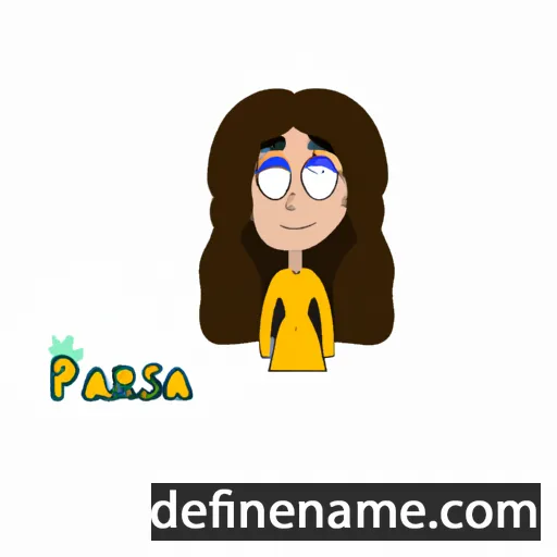 cartoon of the name Parisa