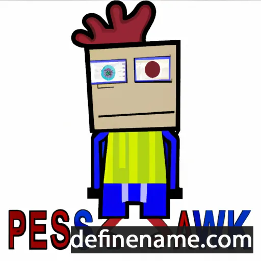 cartoon of the name Paskew