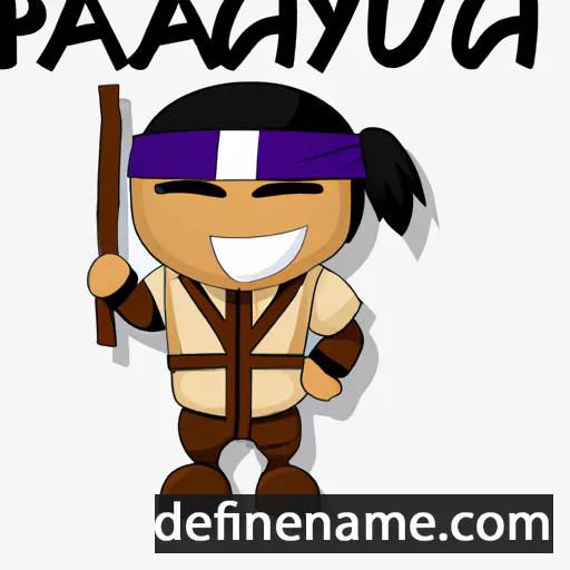 cartoon of the name Pauchi-kamuy