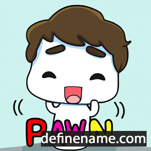 cartoon of the name Pawin