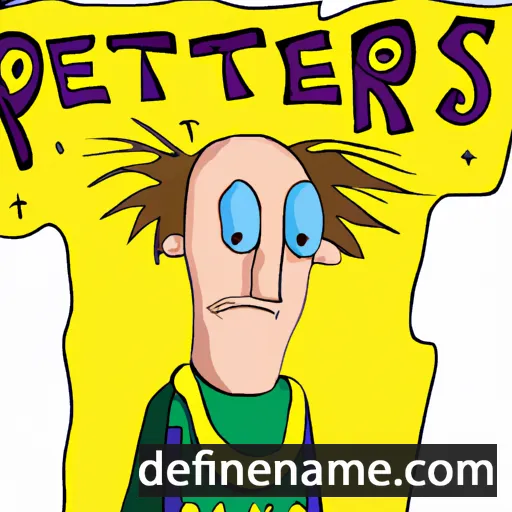 cartoon of the name Pēters