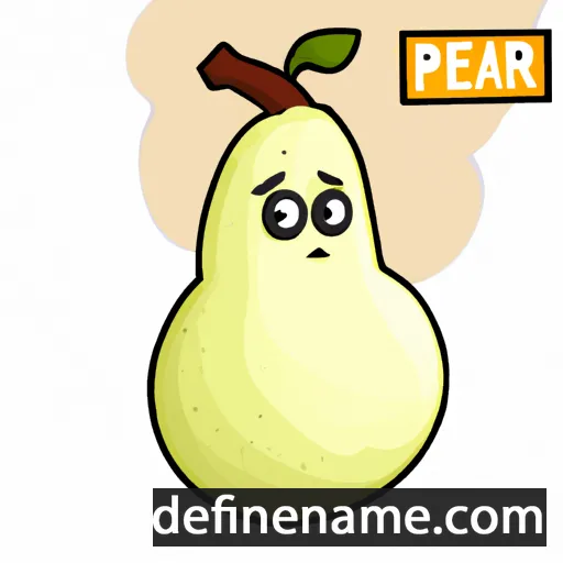 cartoon of the name Pear