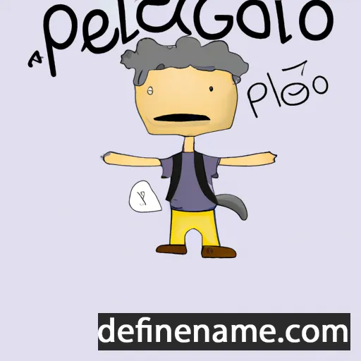 cartoon of the name Pelágio