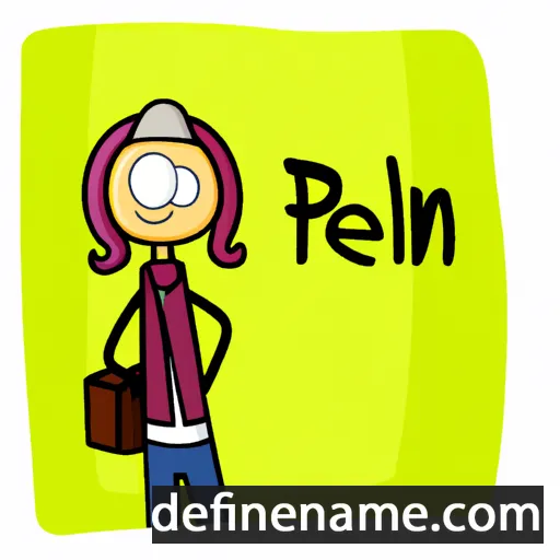 cartoon of the name Pelin