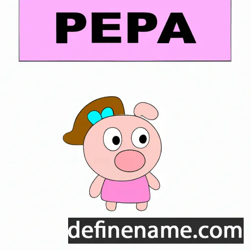 cartoon of the name Peppa