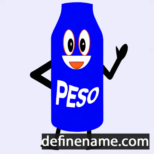 cartoon of the name Pepsi