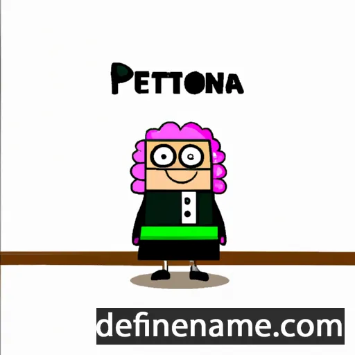 cartoon of the name Pertrona