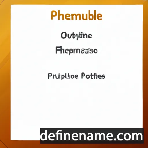 cartoon of the name Philumene