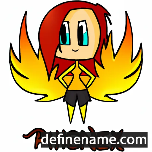 cartoon of the name Phoenixx