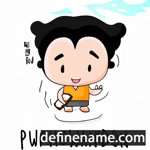 cartoon of the name Phuwadon