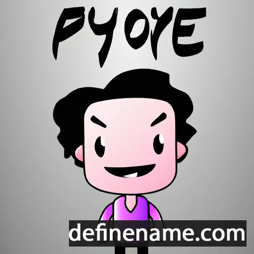 cartoon of the name Phyoe