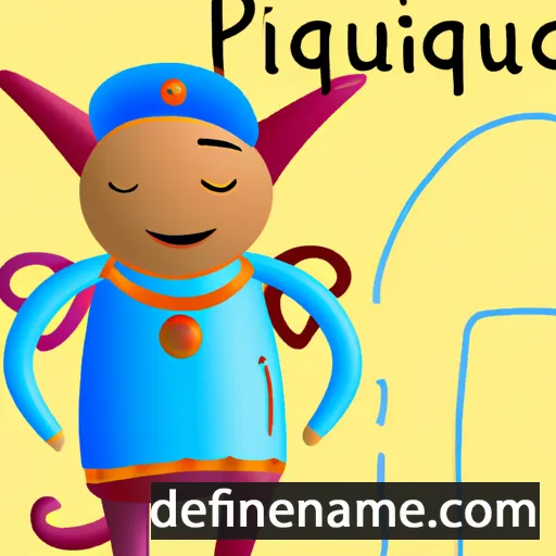 cartoon of the name Piloĸutínguaĸ