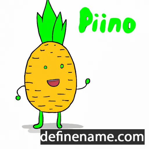 cartoon of the name Pinya